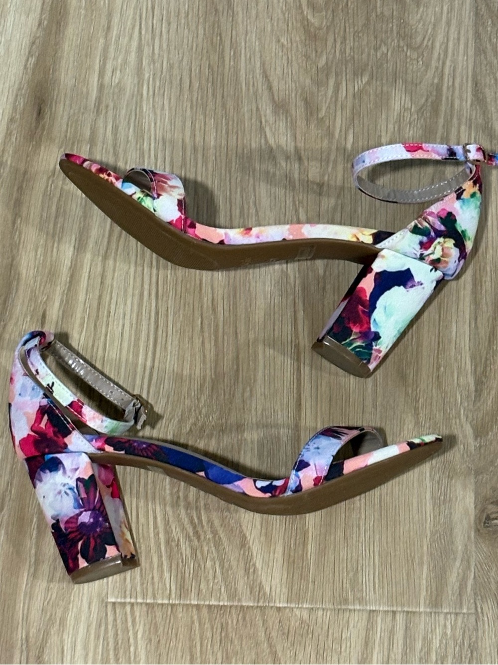 Dream Pairs Floral Block Heel Sandals – Size 8 - Picture 2 of 6